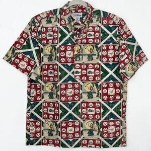 Reyn Spooner Mele Kalikimaka 1993 Pullover Shirt Sz M Hawaiian Christmas Aloha